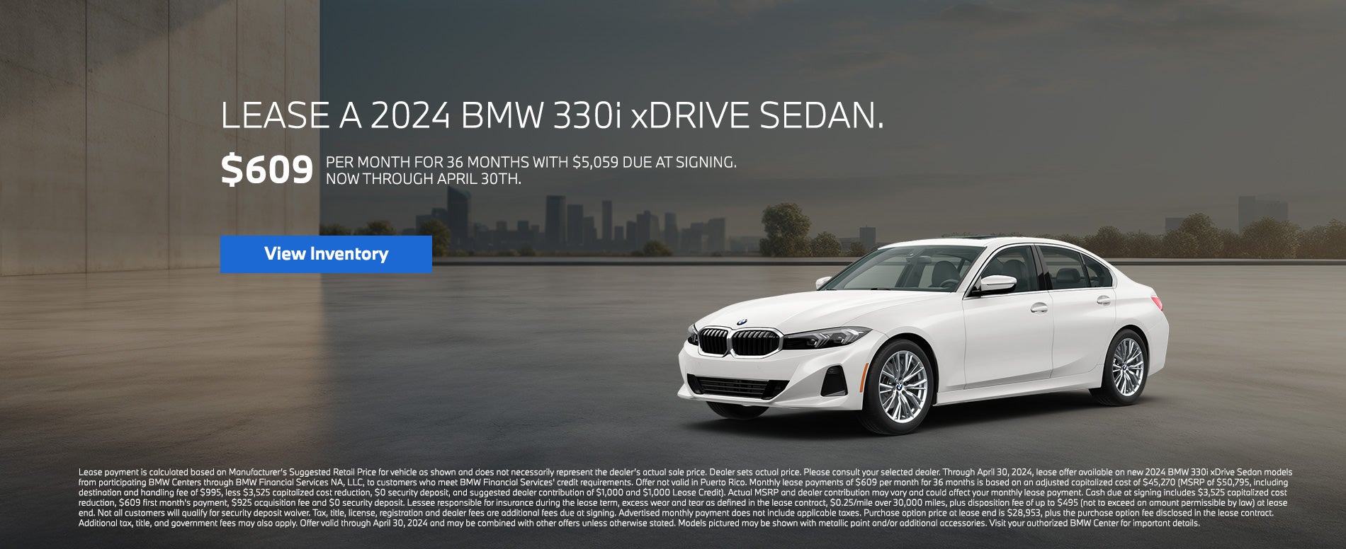 Lease a 2024 BMW 330i xDrive Sedean.